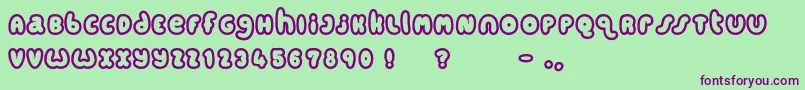Candycolouredclown Font – Purple Fonts on Green Background