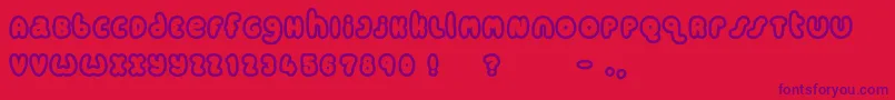 Candycolouredclown-Schriftart – Violette Schriften auf rotem Hintergrund