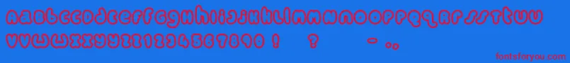 Candycolouredclown Font – Red Fonts on Blue Background