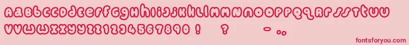 Candycolouredclown-Schriftart – Rote Schriften auf rosa Hintergrund