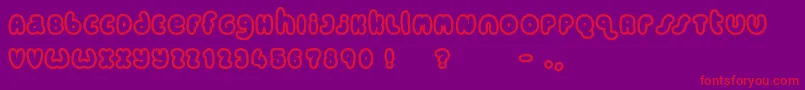 Candycolouredclown Font – Red Fonts on Purple Background