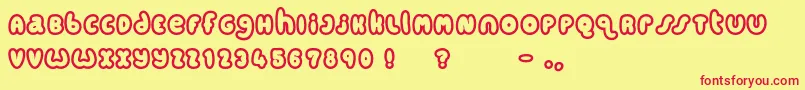 Шрифт Candycolouredclown – красные шрифты на жёлтом фоне