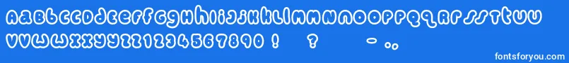 Candycolouredclown Font – White Fonts on Blue Background