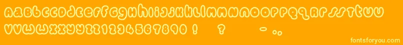 Candycolouredclown Font – Yellow Fonts on Orange Background