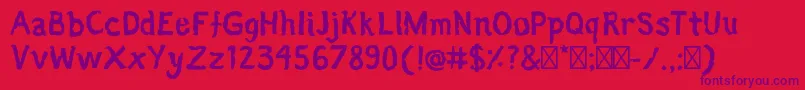 NeigeRegular Font – Purple Fonts on Red Background