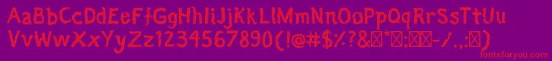 NeigeRegular Font – Red Fonts on Purple Background