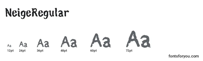 NeigeRegular Font Sizes