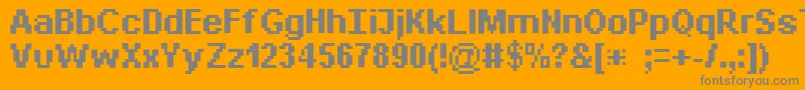 フォントBit Daylong11 Srb – オレンジの背景に灰色の文字