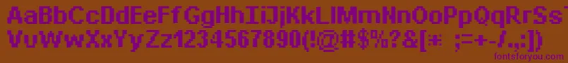 Bit Daylong11 Srb Font – Purple Fonts on Brown Background