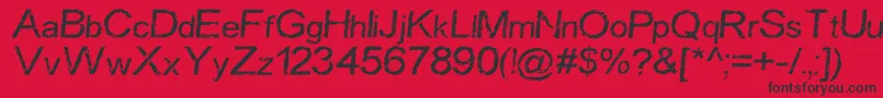 CarbonizedTimber Font – Black Fonts on Red Background