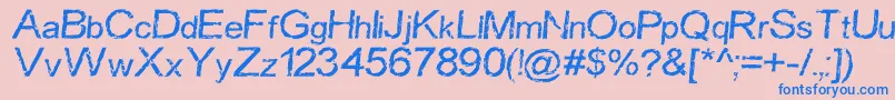 CarbonizedTimber Font – Blue Fonts on Pink Background