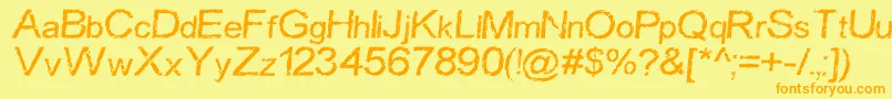 CarbonizedTimber Font – Orange Fonts on Yellow Background