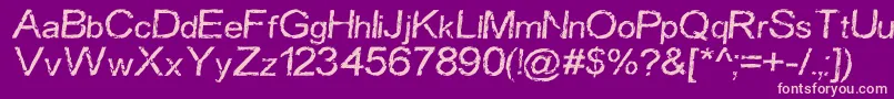 CarbonizedTimber Font – Pink Fonts on Purple Background