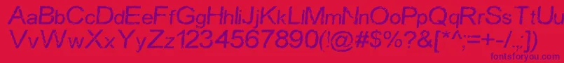 CarbonizedTimber Font – Purple Fonts on Red Background