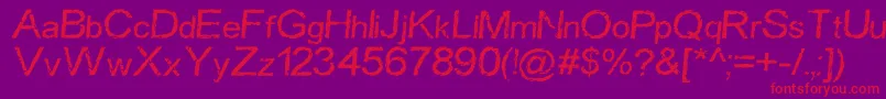 CarbonizedTimber Font – Red Fonts on Purple Background