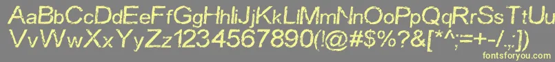 CarbonizedTimber Font – Yellow Fonts on Gray Background