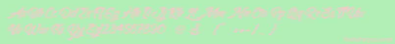 RealitySunday Font – Pink Fonts on Green Background