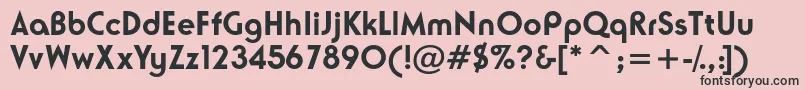 フォントNeusesskBold – ピンクの背景に黒い文字