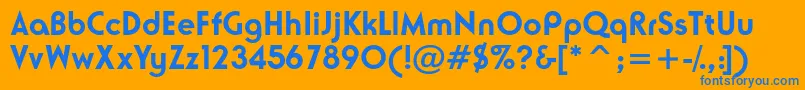 NeusesskBold Font – Blue Fonts on Orange Background