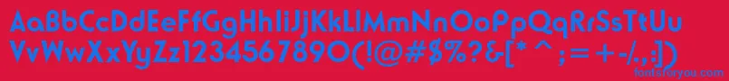 NeusesskBold Font – Blue Fonts on Red Background