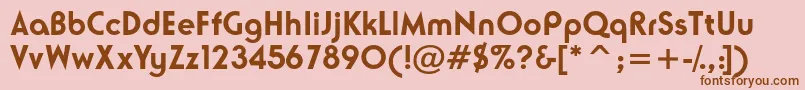 NeusesskBold Font – Brown Fonts on Pink Background