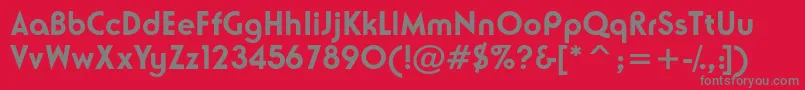 フォントNeusesskBold – 赤い背景に灰色の文字