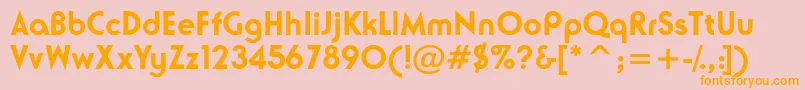 NeusesskBold Font – Orange Fonts on Pink Background