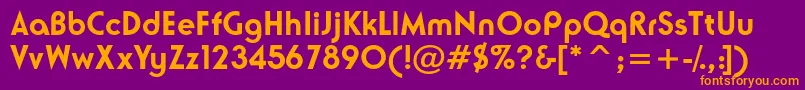 NeusesskBold Font – Orange Fonts on Purple Background