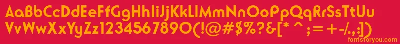 NeusesskBold Font – Orange Fonts on Red Background