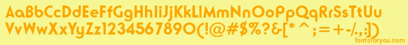 NeusesskBold Font – Orange Fonts on Yellow Background