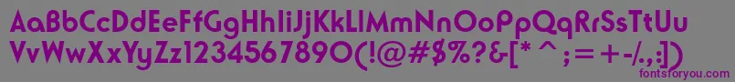 NeusesskBold-fontti – violetit fontit harmaalla taustalla