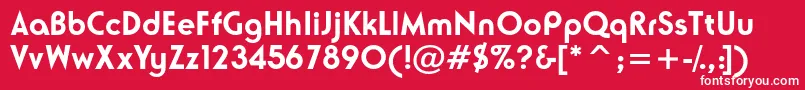 NeusesskBold Font – White Fonts on Red Background