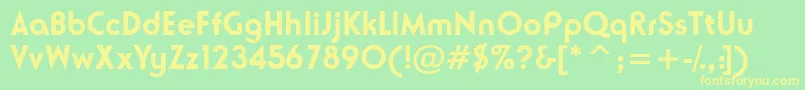 NeusesskBold Font – Yellow Fonts on Green Background