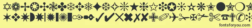 NewDingies Font – Black Fonts on Yellow Background