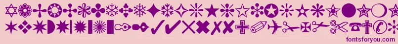 NewDingies Font – Purple Fonts on Pink Background