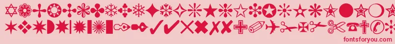 NewDingies Font – Red Fonts on Pink Background