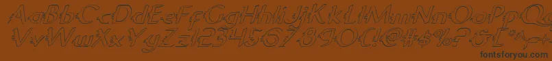 Шрифт Gypsyroadoi – чёрные шрифты на коричневом фоне