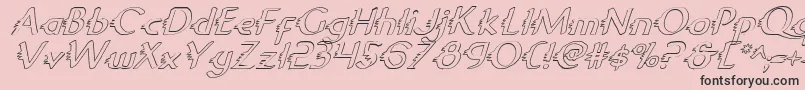 Gypsyroadoi Font – Black Fonts on Pink Background