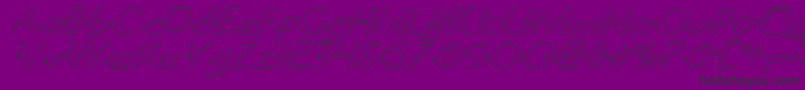 Gypsyroadoi Font – Black Fonts on Purple Background