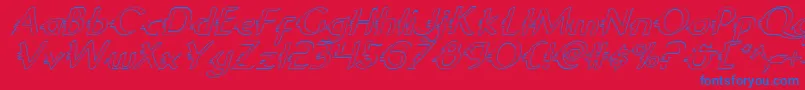 Gypsyroadoi Font – Blue Fonts on Red Background