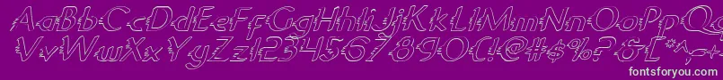 Gypsyroadoi Font – Green Fonts on Purple Background