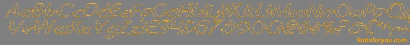 Gypsyroadoi Font – Orange Fonts on Gray Background