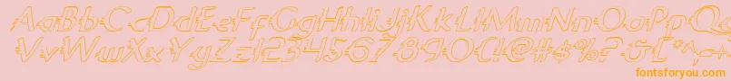 Gypsyroadoi Font – Orange Fonts on Pink Background