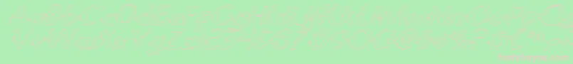 Gypsyroadoi Font – Pink Fonts on Green Background