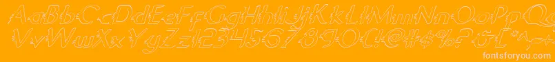 Gypsyroadoi Font – Pink Fonts on Orange Background