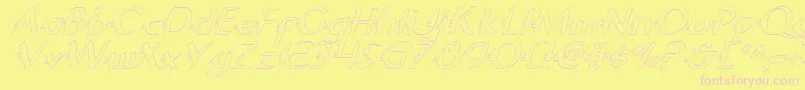 Gypsyroadoi Font – Pink Fonts on Yellow Background