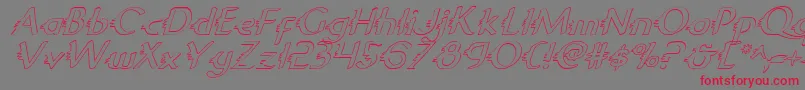 Gypsyroadoi Font – Red Fonts on Gray Background