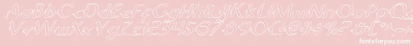 Шрифт Gypsyroadoi – белые шрифты на розовом фоне