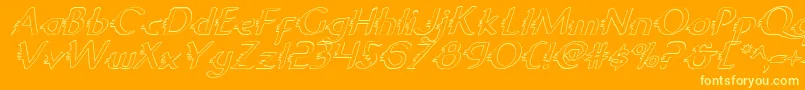 Gypsyroadoi Font – Yellow Fonts on Orange Background