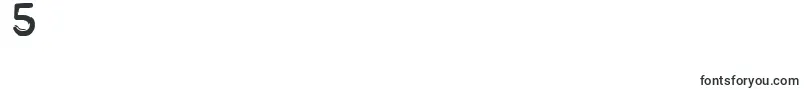 フォントEmbosst3 – フォント数字5